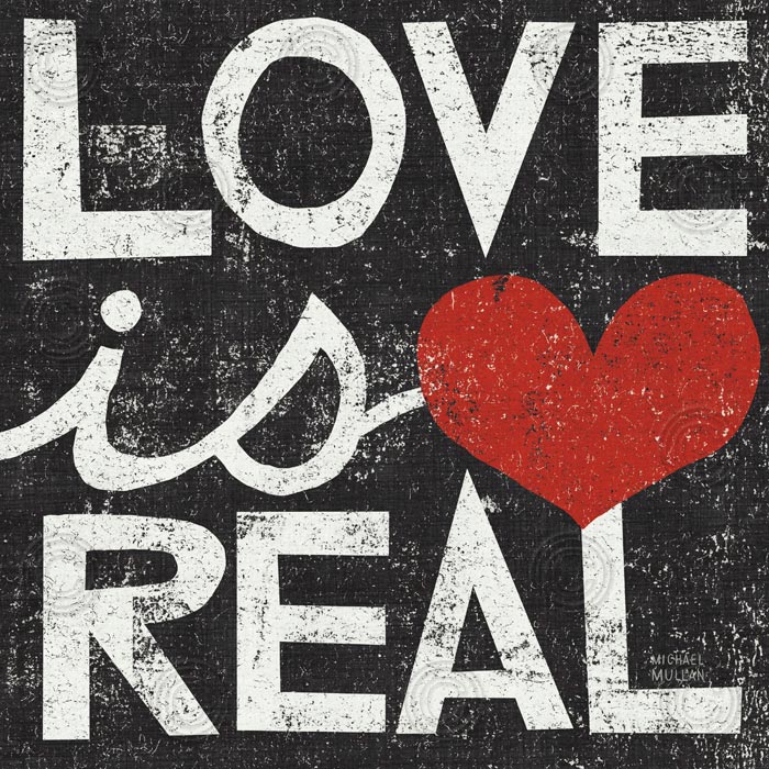 Love Is Real Grunge Square