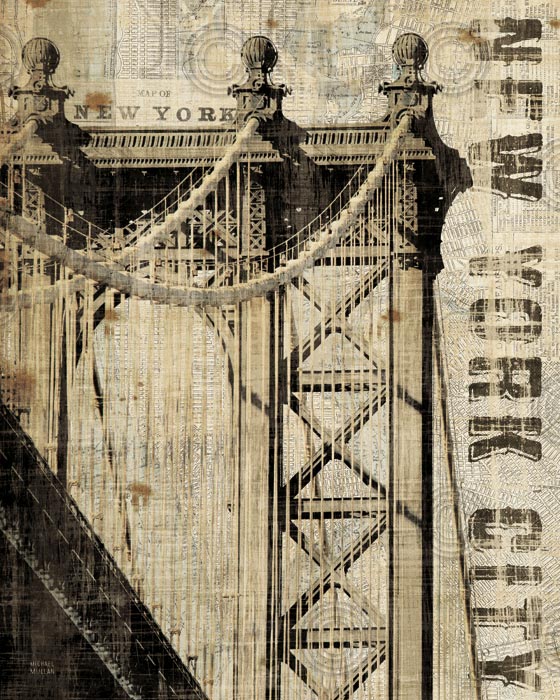 Vintage NY Manhattan Bridge