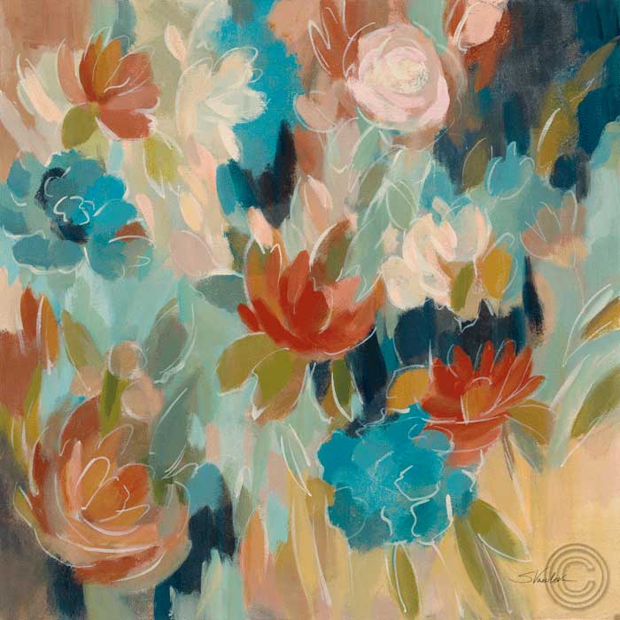 Blue and Sienna Floral